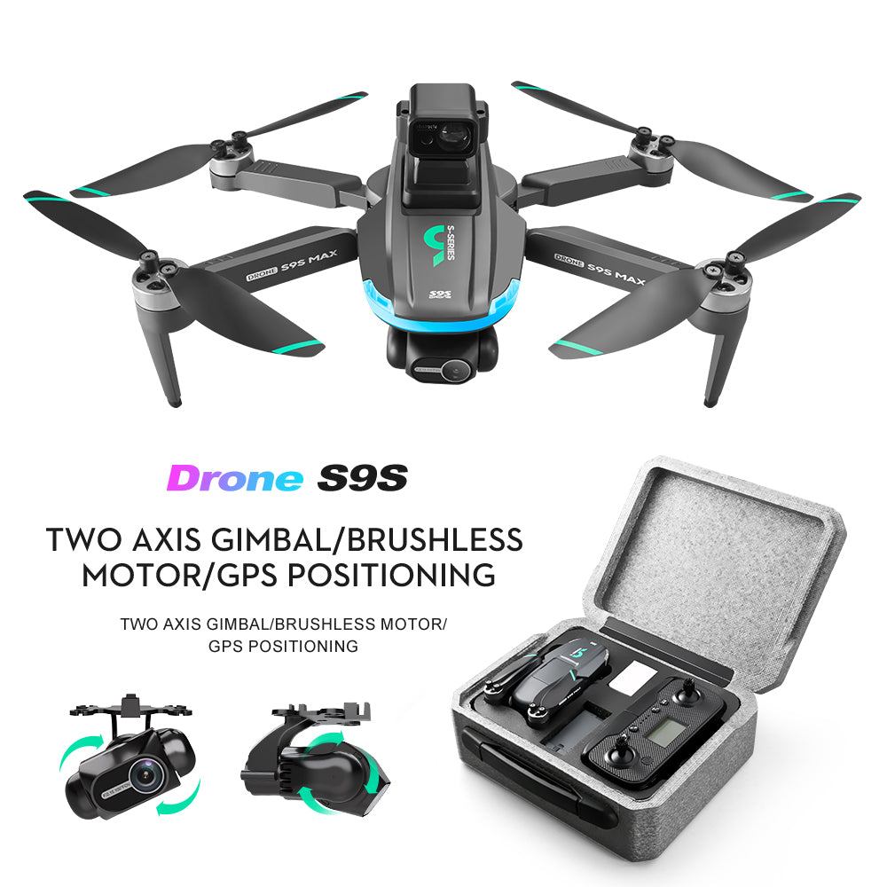 S9S 2.7K Camera 5G 2 Axis Gimbal Obstacle Avoidance ELS Brushless Drone, with 2 Battery S9S 2.7K Camera 5G 2 Axis Gimbal Obstacle Avoidance ELS Brushless Drone, with 2 Battery